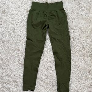 OQQ Women’s Scrunch Butt Lifting Workout/Yoga Seamless Leggings Army Green